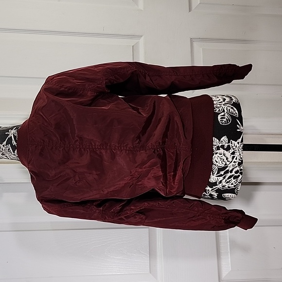 Women's Burgundy Bomber Jacket S - Picture 6 of 9